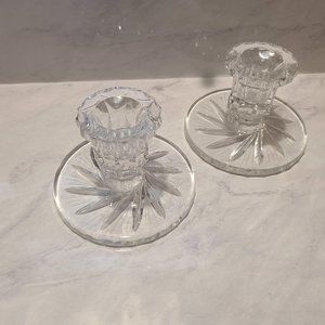 American Cut Candlestick Eleanor, Set of 2